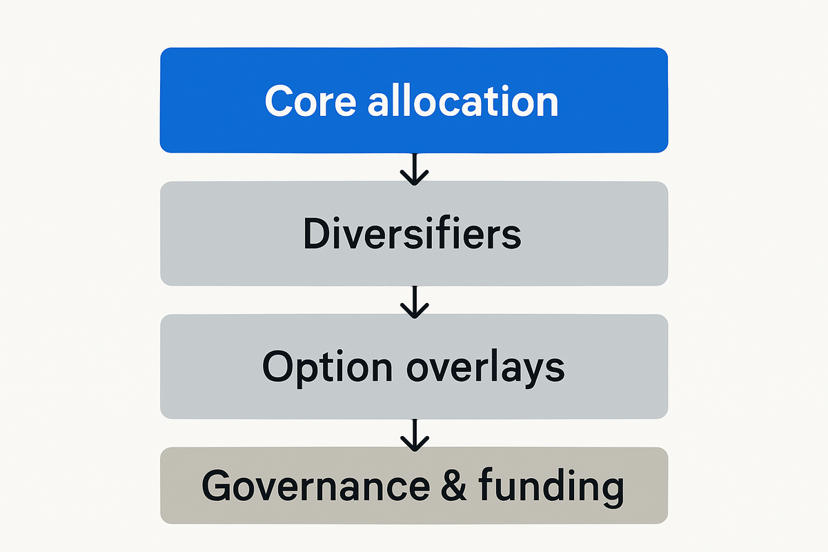 Use a layered approach—robust core, diversifiers, and tactical options—to balance protection, cost, and re‑risking capacity.